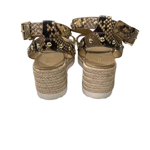 Michael Kors Lowry Snake Print Espadrilles Wedges Size 7.5 NEW - Picture 6 of 10